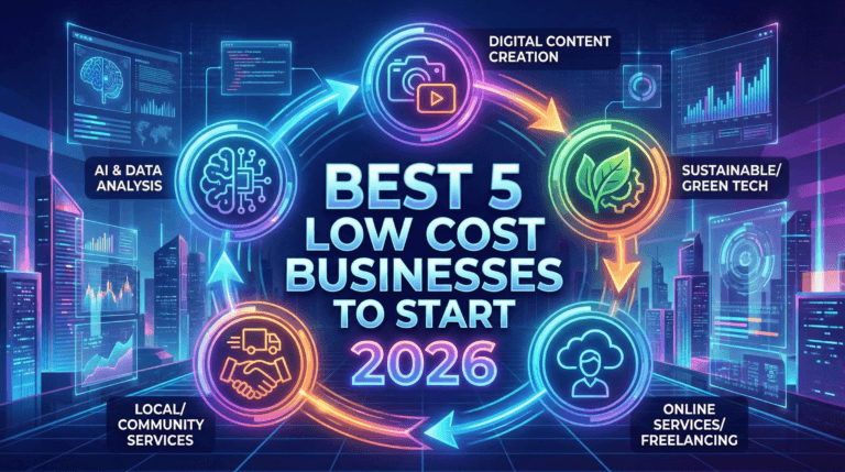 best 5 low cost businesses to start 2026