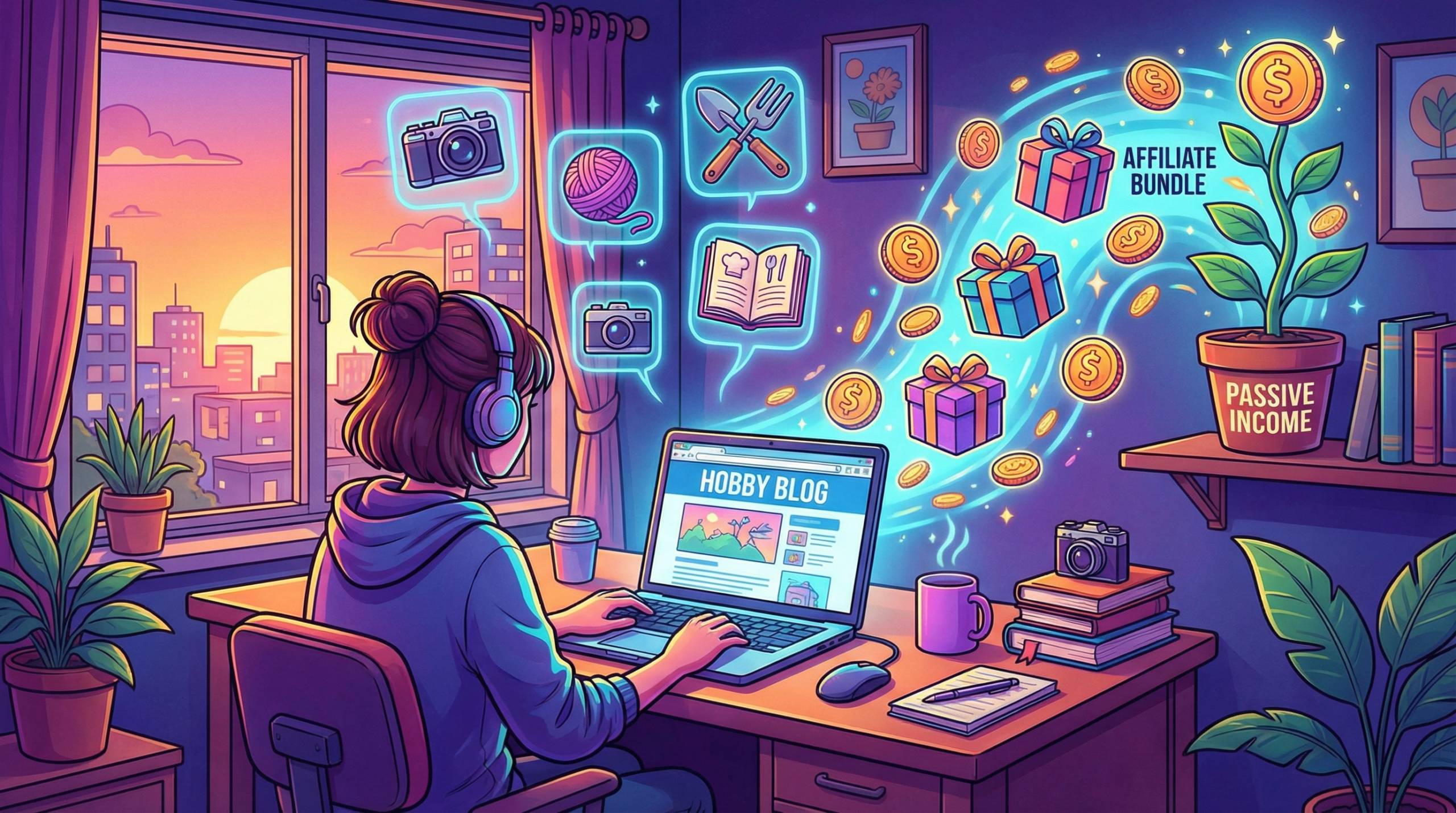 passive income with a hobby blog through affiliate bundles