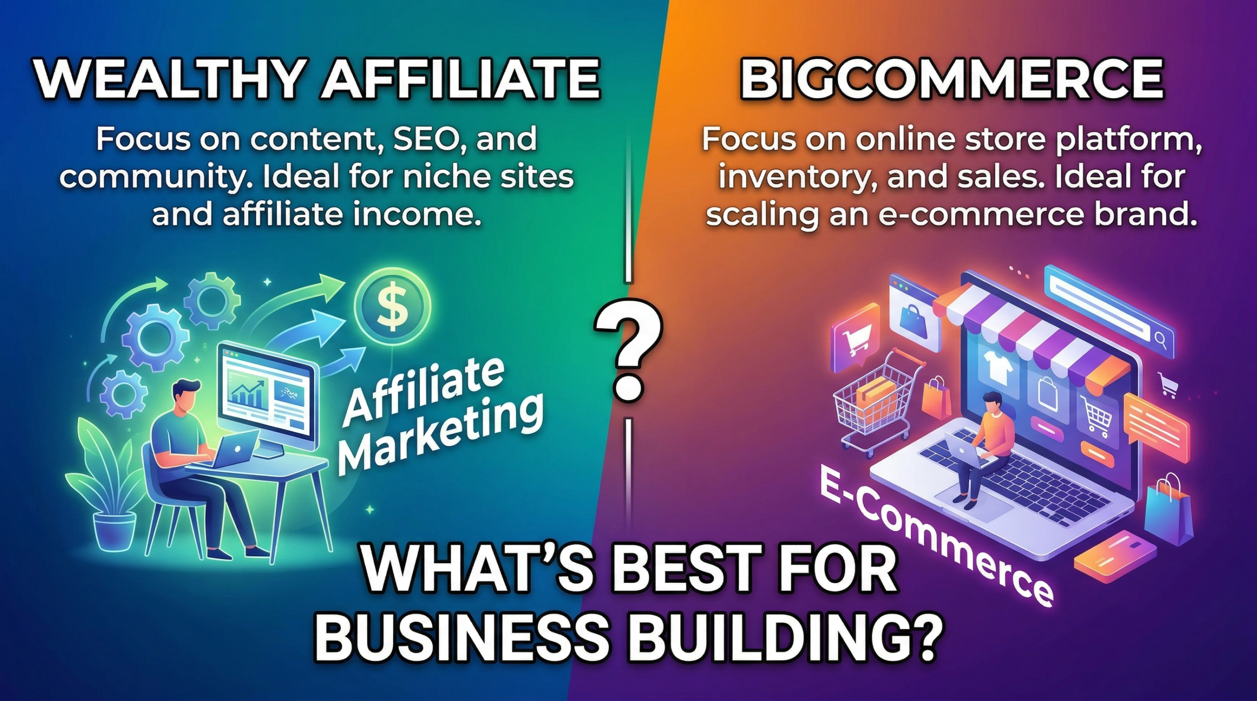 Wealthy Affiliate Vs BigCommerce: What's Best For Business Building?