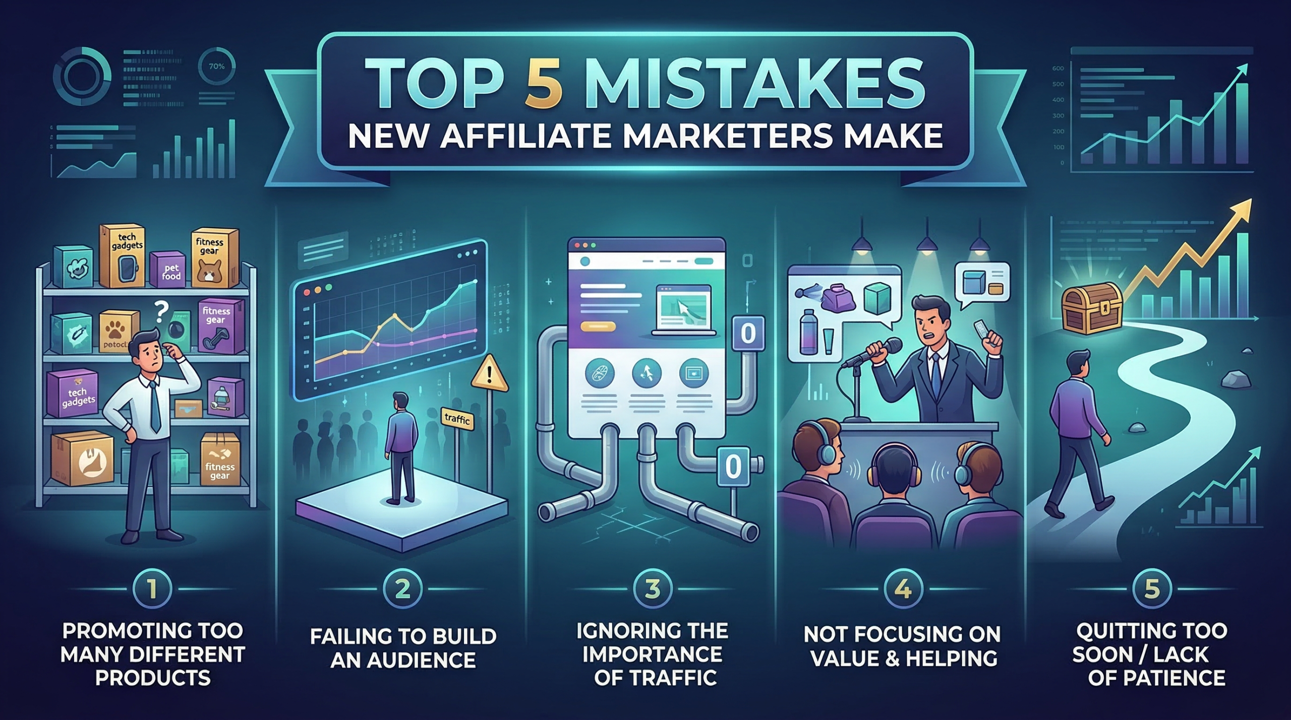 Top 5 Mistakes New Affiliate Marketers Make
