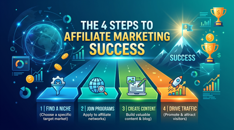 The 4 Steps To Affiliate Marketing Success